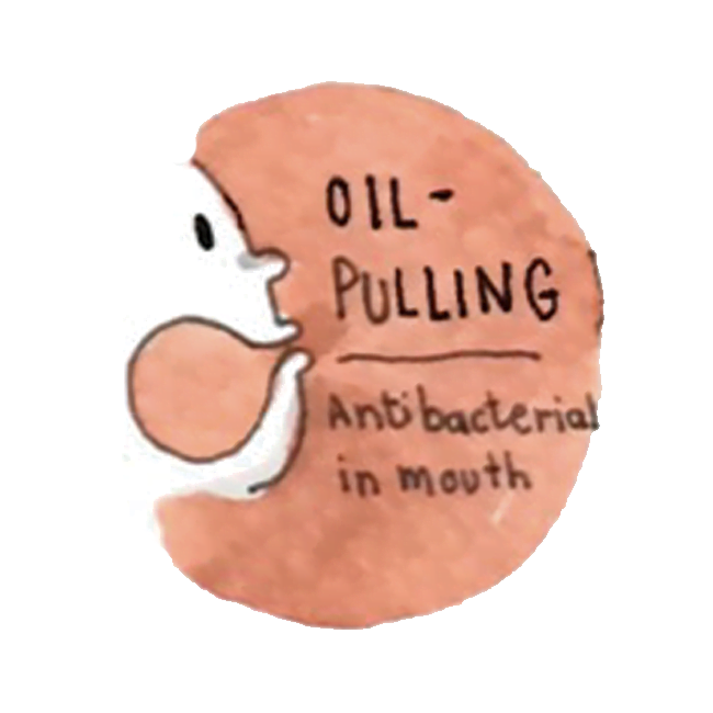 Oil pulling with sesame oil